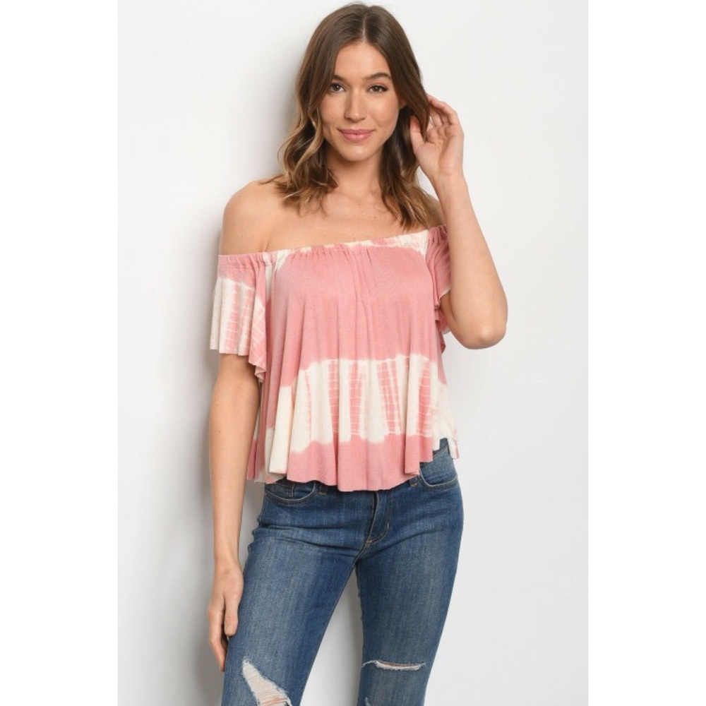Tie Dye off the Shoulder Top S, M and L
